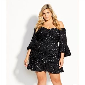 City Chic Aria Spot Dress